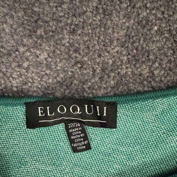 Eloquii One-Shoulder Dress in Green and Cream Floral - Picture 3 of 3